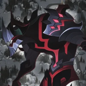 Powerful forest warrior in action