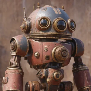 Rust game character aiming with weapon in post-apocalyptic environment
