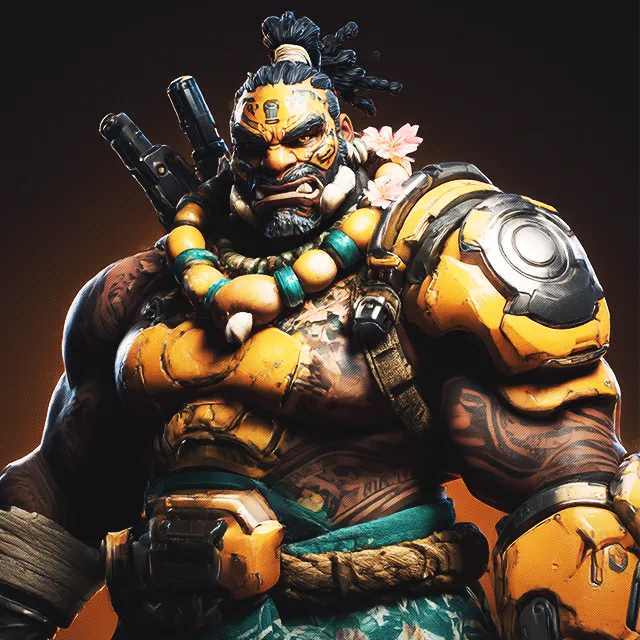 Overwatch 2 Mauga hero in action gameplay scene