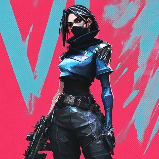 professional gaming character in action with vibrant background