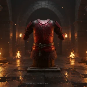 Dark and Darker character with boosted armor, showcasing enhanced protection and stats.