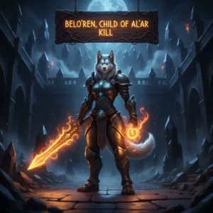 Belo'Ren, Child of Al'Ar with a significant kill count boost during a WoW Midnight session on Huskyboost.com