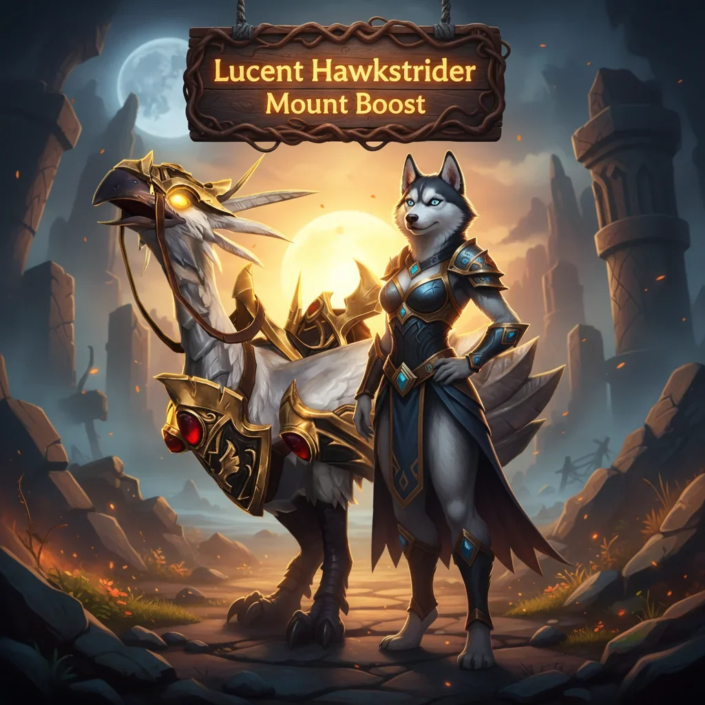 Lucent Hawkstrider mount boost service for WoW Midnight