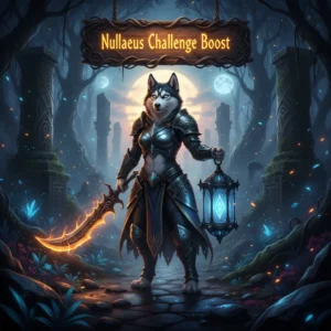 Huskyboost's Nullaeus Challenge Boost service for WoW Midnight, featuring expert players helping you overcome difficult encounters.
