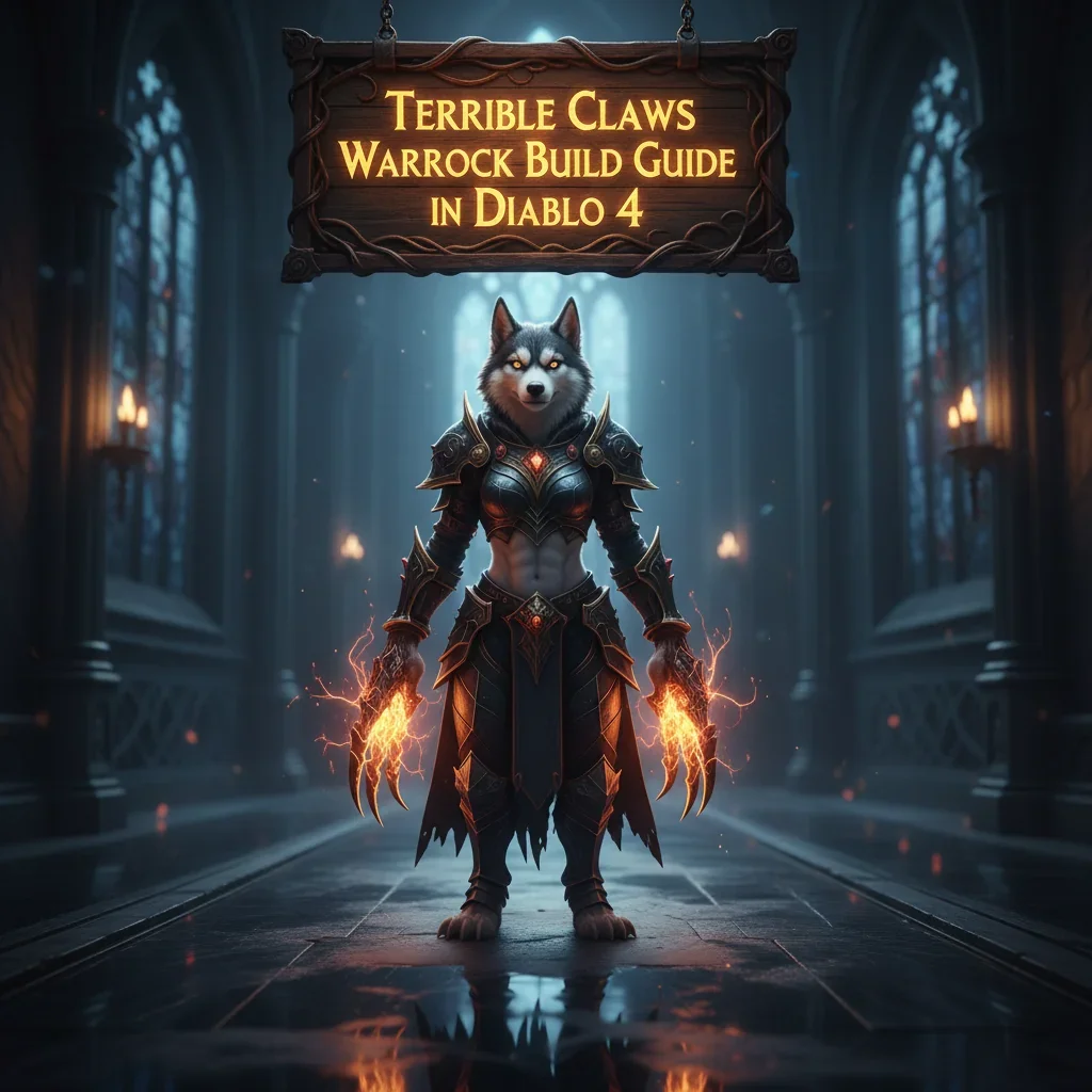 Diablo 4 Warlock with Terrible Claws build illustration