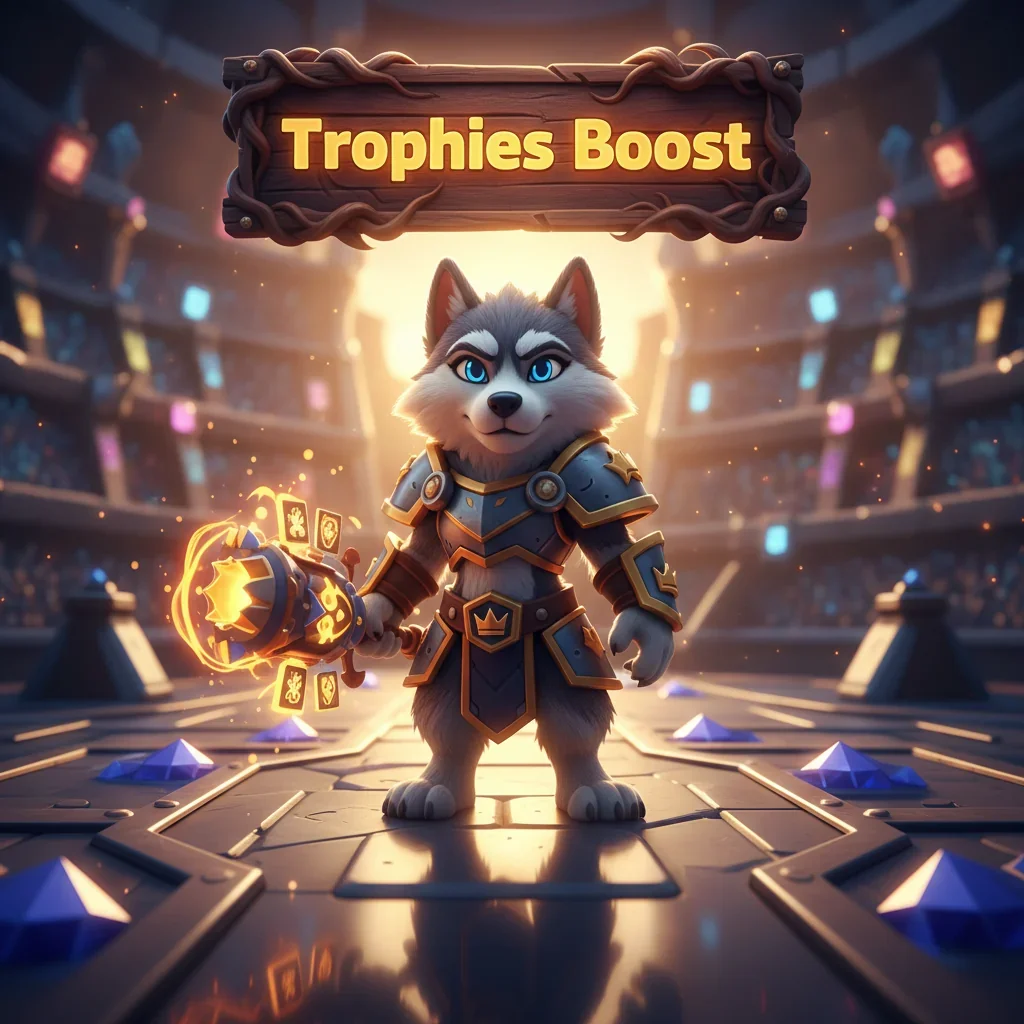 Clash Royale Trophies Boost Service at Huskyboost.com