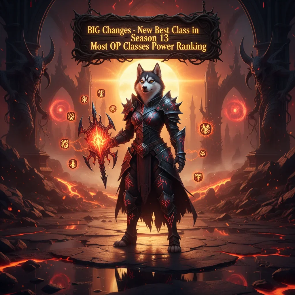 Diablo 4 Class Tier List after the latest patch, showcasing the strongest and weakest classes.