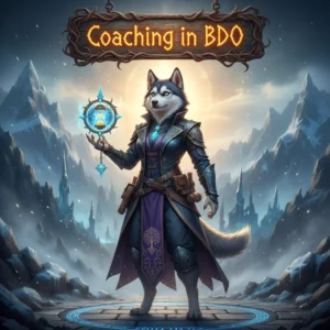 Professional Black Desert Online (BDO) coaching services with in-game character visuals.