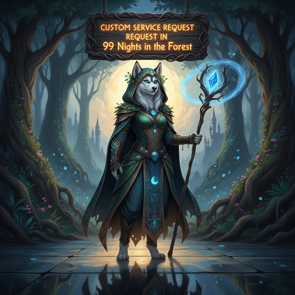 Custom service request in the world of 99 Nights in the Forest, showing a unique in-game scenario or character.