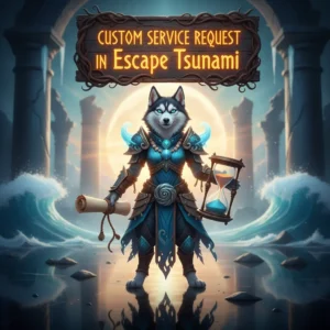 Screenshot of a custom service request interface in Escape Tsunami, showing options for personalized assistance.