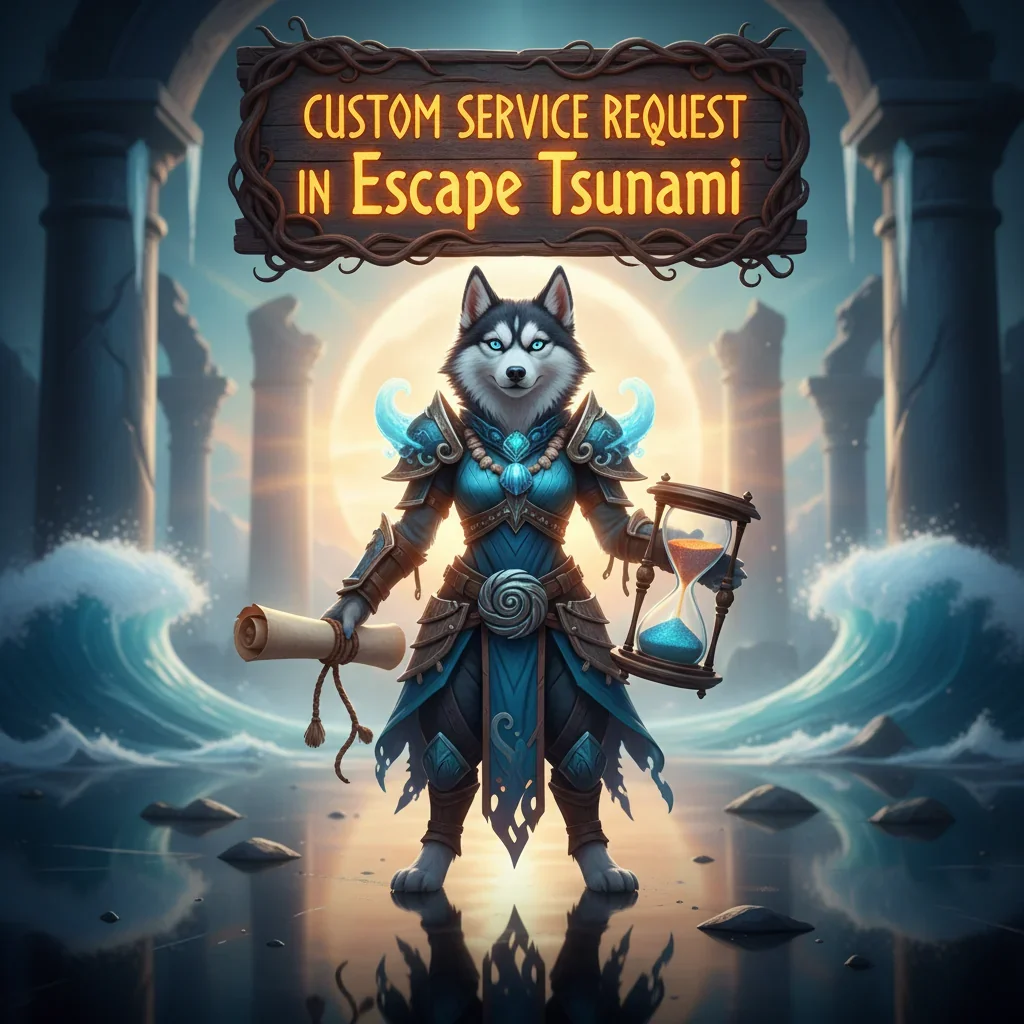 Screenshot of a custom service request interface in Escape Tsunami, showing options for personalized assistance.
