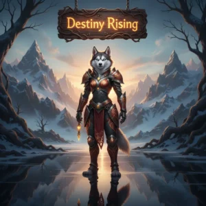 Destiny Rising Boosting Services logo with a phoenix rising from flames