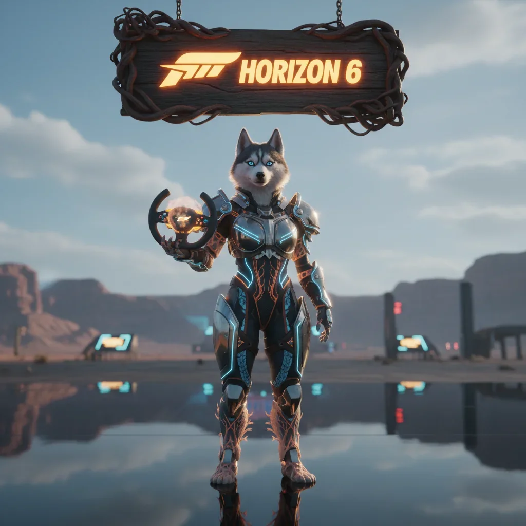 Forza Horizon 6 gameplay showing a high-performance car racing through a scenic environment, with 'Huskyboost.com Boosting Services' overlayed.