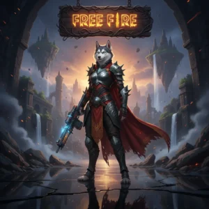 Free Fire character in action with 'Free Fire Boosting Services' logo
