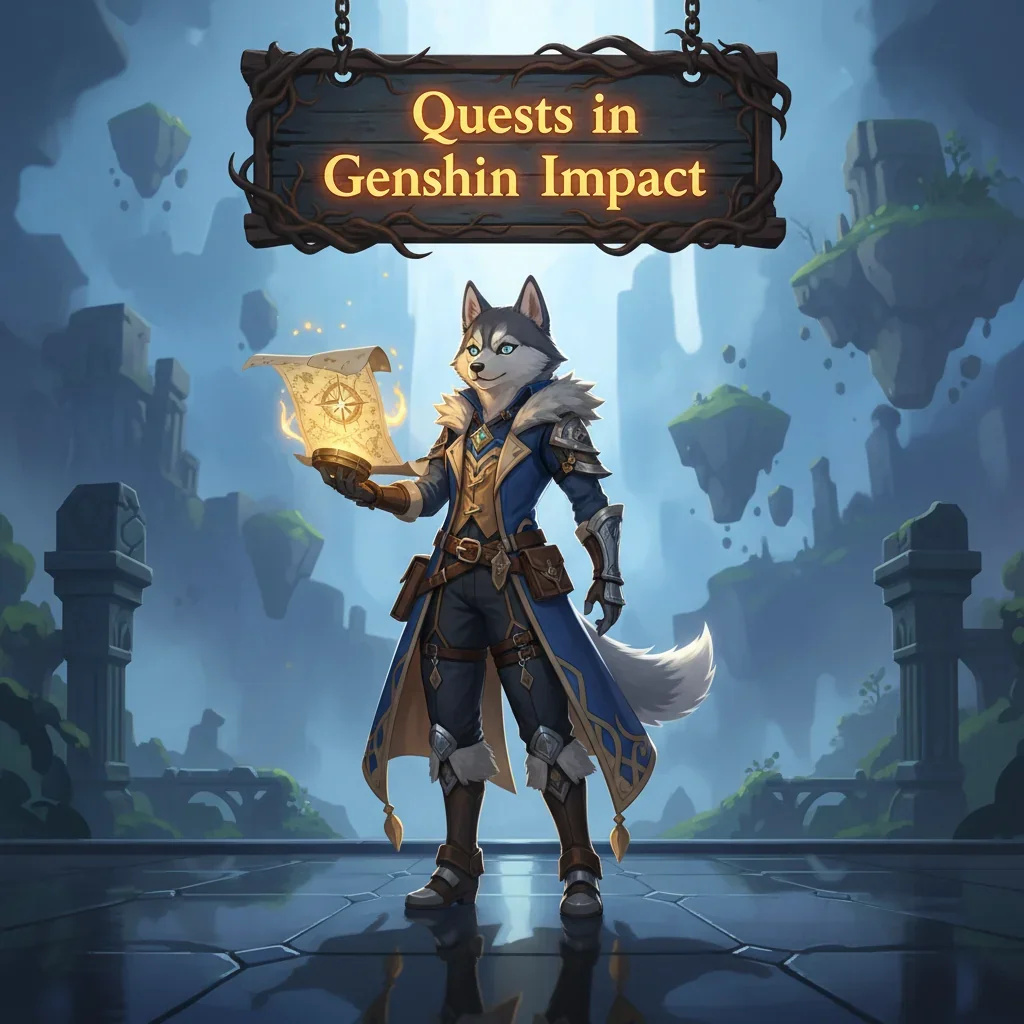 Genshin Impact character performing a powerful elemental burst with other characters in the background, stylized for a boosting service advertisement.