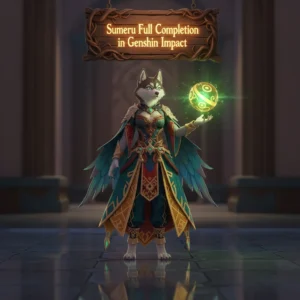 Genshin Impact Sumeru Full Completion Boost - Characters exploring Sumeru with Dendro element focus
