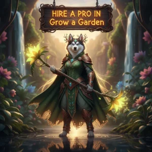 Gardener planting vibrant flowers in a lush garden, representing professional garden growth services.