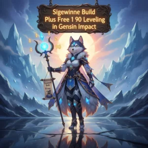 Fantasy game-inspired artwork featuring an anthropomorphic husky character in a themed outfit, related to character development content.
