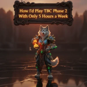 Infographic showing optimal gear and progression paths for World of Warcraft TBC Classic Phase 2 for players with limited playtime.