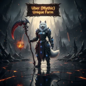 Farming Uber unique items in Diablo 4 with Huskyboost's Mythic Unique Items Farming Boost service.