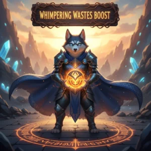 A powerful surge in the Whimpering Wastes at Wuthering Waves, depicted in an epic scene.