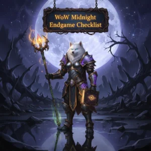 World of Warcraft Midnight Endgame Checklist graphic for Huskyboost.com