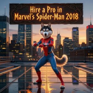 Spider Man 2018 hire a pro artwork with superhero coaching and gameplay assistance theme