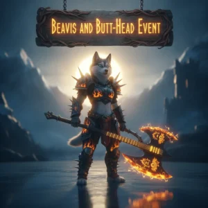 Anthropomorphic Husky character in fantasy attire, representing the Beavis and Butt-Head event content for Call of Duty Black Ops 6.