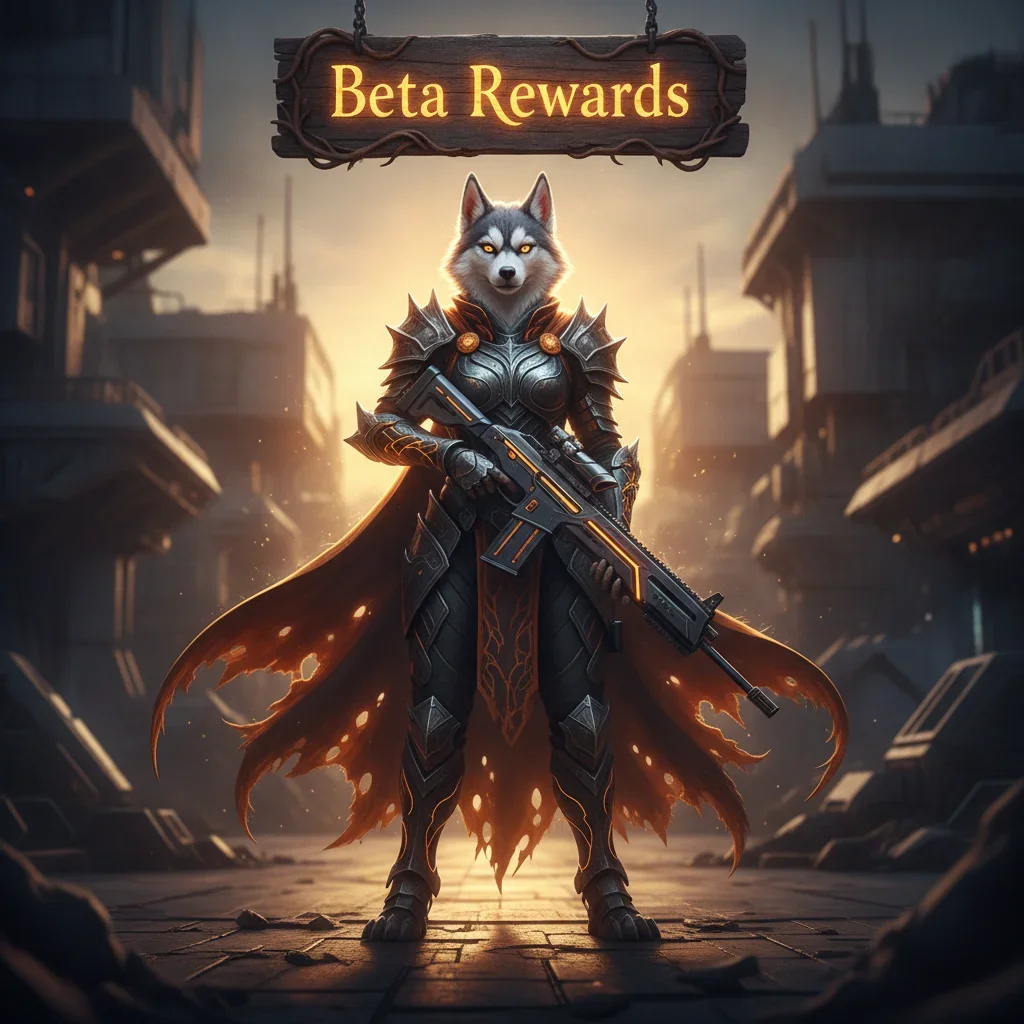 Fantasy artwork featuring an anthropomorphic Husky character in ornate fantasy armor, representing the theme of Beta reward acquisition for Call of Duty Black Ops 6.