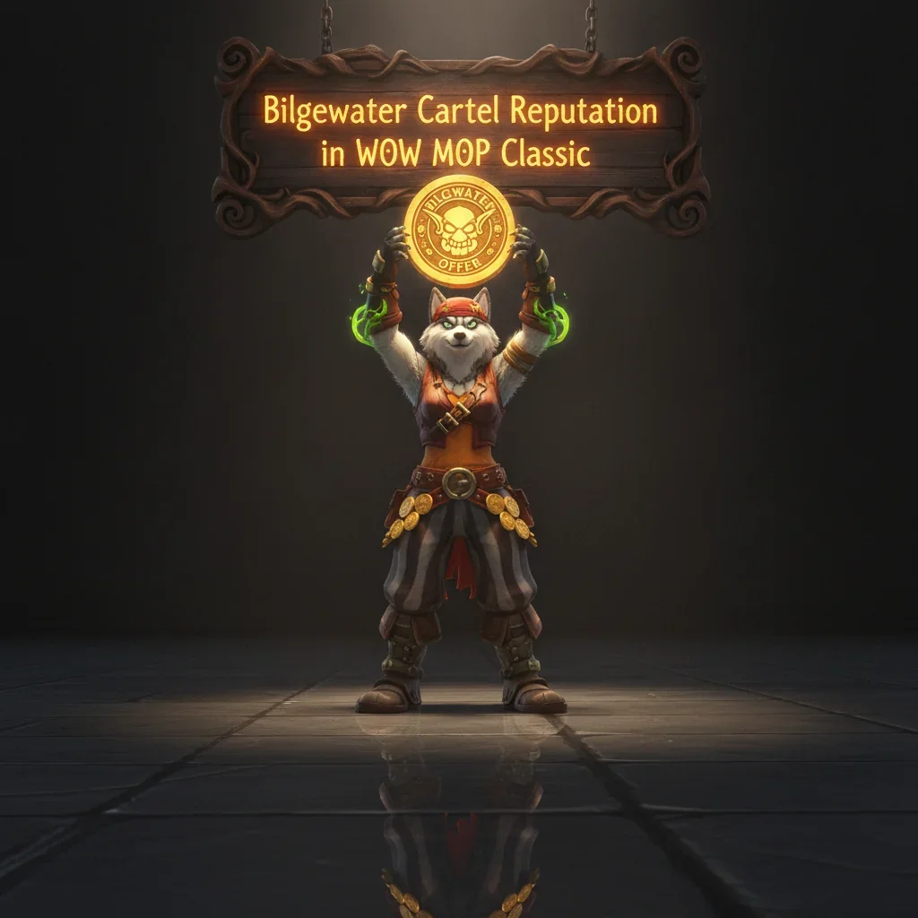Fantasy artwork of an anthropomorphic husky character representing Bilgewater Cartel reputation content and objectives in WoW.