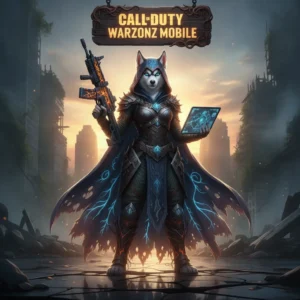 Fantasy game-inspired artwork featuring an anthropomorphic husky character in a themed outfit, related to Call of Duty Warzone Mobile objectives.