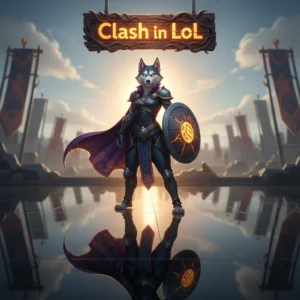 A fantasy game-inspired image featuring an anthropomorphic Husky character, wearing fantasy clothing, set in a game-inspired environment.