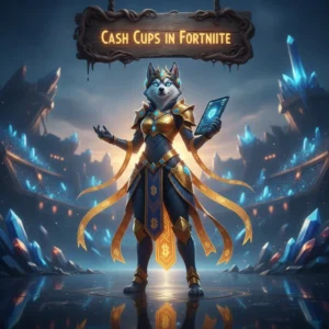 Anthropomorphic Husky character in fantasy armor, inspired by Fortnite Cash Cups objectives and competitive content.