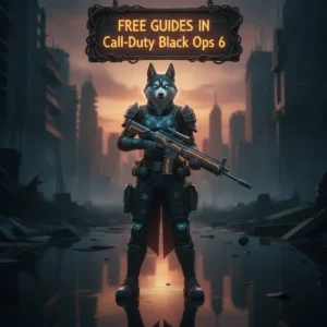 Fantasy game-inspired artwork featuring an anthropomorphic husky character in a themed outfit, related to Call of Duty Black Ops 6 content.