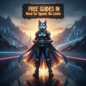 Fantasy artwork featuring an anthropomorphic Husky character, inspired by free guides and content for Need for Speed: No Limits.