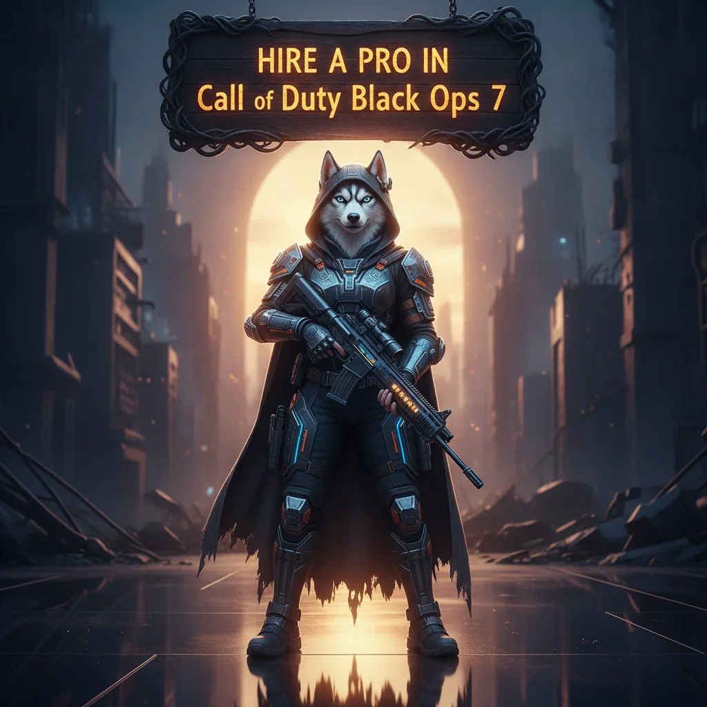 Fantasy game-inspired artwork featuring an anthropomorphic husky character in an epic, action-oriented setting related to professional gameplay.