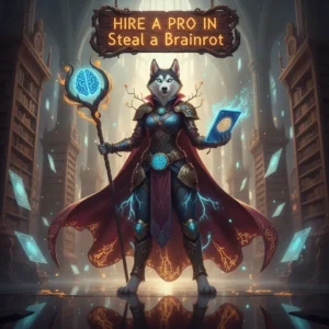 Fantasy-themed artwork featuring an anthropomorphic husky character amidst magical energy, representing challenge completion.