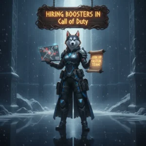 An anthropomorphic Husky character in fantasy attire, surrounded by elements inspired by game progression and seasonal objectives.