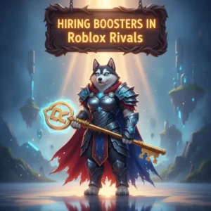 Artwork featuring an anthropomorphic Husky in fantasy attire, inspired by Roblox Rivals game objectives and challenges.