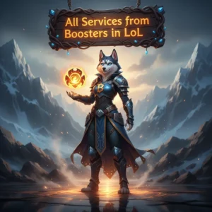 Anthropomorphic Husky character in fantasy armor, representing League of Legends services and game objectives.