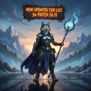 League of Legends Patch 26.11 Meta Tier List showcasing strong champions for climbing in solo queue.