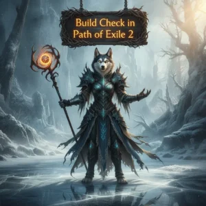 Fantasy artwork of an anthropomorphic husky character related to Path of Exile 2 build optimization and game content.
