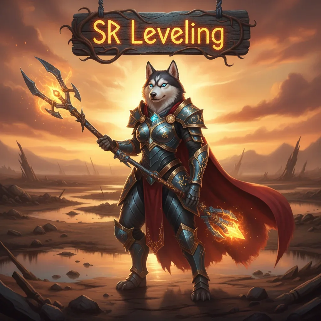 Fantasy artwork with an anthropomorphic Husky character in themed attire, related to SR Leveling content and progression in Call of Duty Black Ops 6.