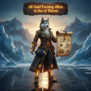 A fantasy game-inspired artwork featuring an anthropomorphic husky character in a pirate outfit.