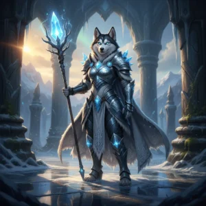 O ilustrație fantastică inspirată de sistemele de ranking și progresia competitivă din joc, cu un husky. Arta este tematică în jurul conținutului clasat și al obiectivelor competitive.