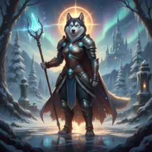 Artwork inspirované hodnoceným obsahem, systémem hodnocení a cíli žebříčku Elo v soutěžním prostředí hry. Součástí je maskot huskyho.