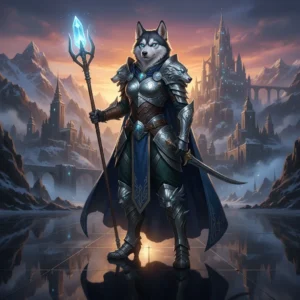 Grafika fantasy z motywem usługi boostingu Elo w LoL, przedstawiająca systemy rankingowe i wyzwania związane z rywalizacją.