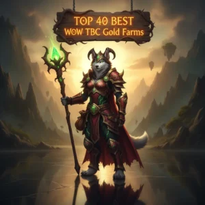 A group of World of Warcraft characters gathering gold in a TBC-era zone.
