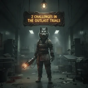 Fantasy game-inspired artwork featuring an anthropomorphic Husky in themed clothing, representing challenge-based content.