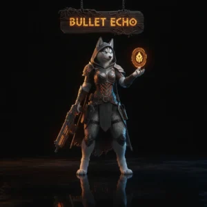 An anthropomorphic Husky character in fantasy armor, inspired by Bullet Echo game content and progression objectives.